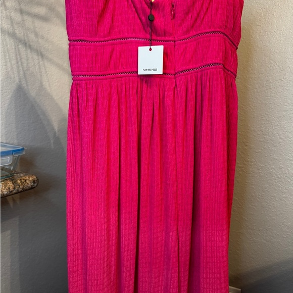 Simkhai MAUDE MAXI DRESS bold pink size 6 - Picture 10 of 11
